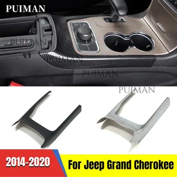 За Jeep Grand Cherokee 2014-2019 2020 Аксесоари ABS Хромирана дръжка на скоростния автомобил рамка панел Украса Капак тапицерия на колата Стайлинг
