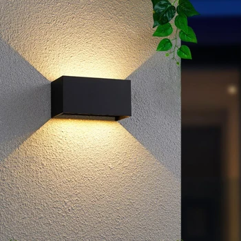 Стенен корпус черен/бял 3 на светлината с подсветка Цветни гаранция на Външни стени са водоустойчиви лампи, Алуминиеви вътрешни