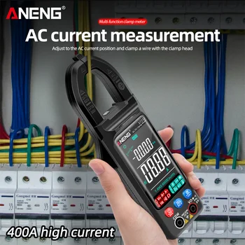 ANENG ST212 цифров клещевой измерване на променлив и постоянен ток 6000 броя 400A усилвател мултицет Голям цветен екран тестер за напрежение авто Hz НТС Ома