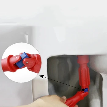 Универсален ключ за ремонт на седалката на тоалетната чиния 17/13/10 мм Професионална инсталация на седалката на тоалетната чиния Демонтаж на ключове Ремонт на ръчни преносими инструменти