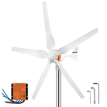 Вятърен генератор VEVOR 300 W 400 W 500 W С MPPT/Контролер на заряд на Вятърна Мелница RV Яхта Ферма Малък вятърен генератор Домашна Употреба