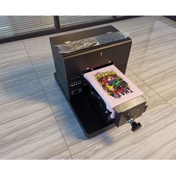 Високоскоростен мини плосък принтер формат А4 за печатна машина DTG с глава L1800 за печат на тениски формат А4, на DTG принтер